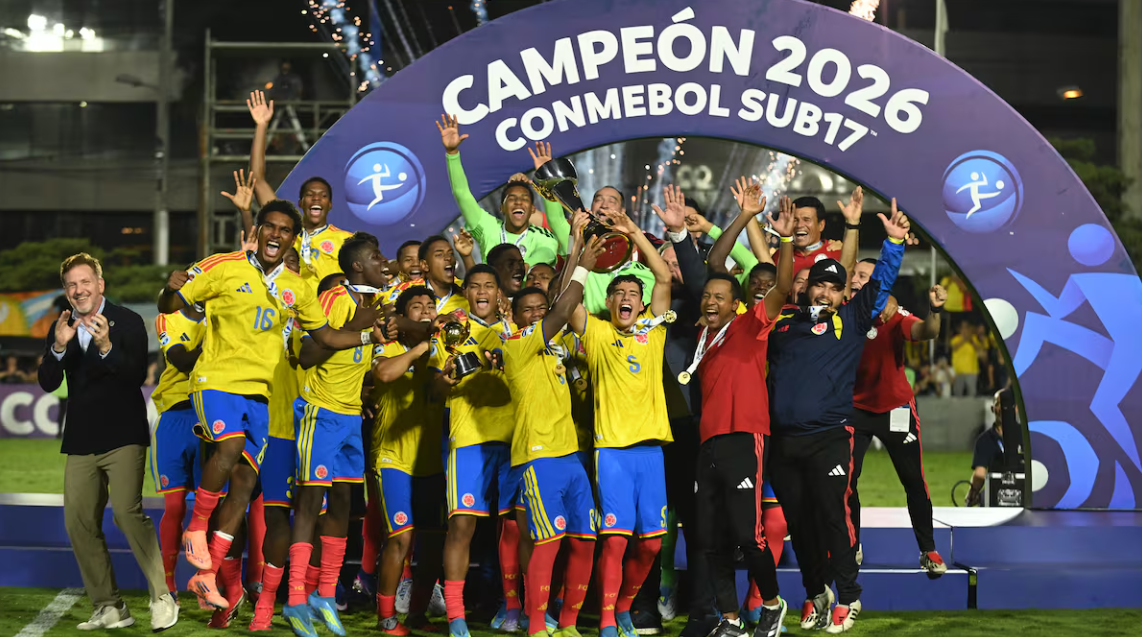 Colombia goleó 4-0 a Argentina y se coronó campeón del Sudamericano Sub-17 en Paraguay