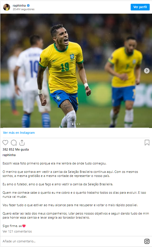 lesión de Raphinha en el Mundial 2026